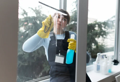 Nettoyage de vitres intérieures et extérieures à Bréançon